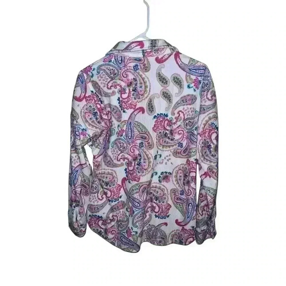 Emily Wonder Paisley Floral  Button Sz m Dopamine Collar Childhood Core - Picture 4 of 7